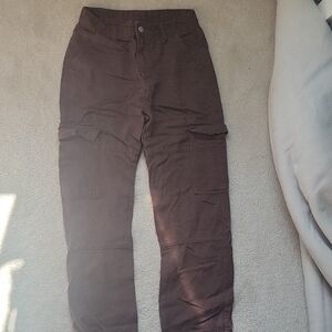 SHEIN Chocolate Brown Textured Pants